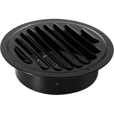 Grille d'aération ronde de 70 à 200 mm, en acier inoxydable, outil de ventilation pour canaux muraux extérieurs (100 mm)