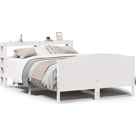 Maison Exclusive - Letto senza Materasso Bianco 150x200 cm Legno Massello di Pino