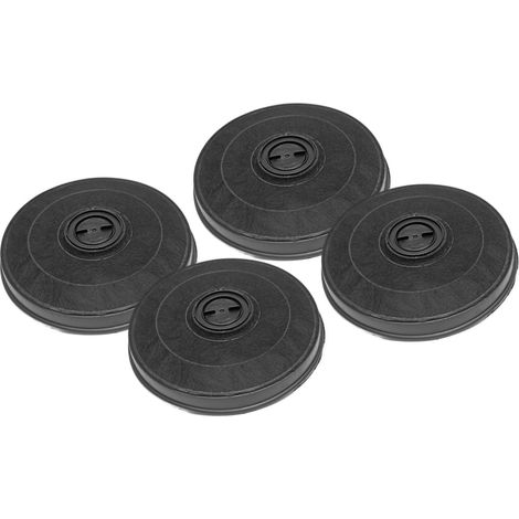4er Set Ersatzkohlefilter für Siemens LZ27001 Aktivkohlefilter passend für Dunstabzugshauben LU11123 u.a. rund ca. 23 x 2 cm mittige Verschraubung