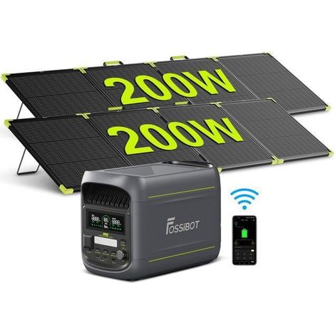 Centralina elettrica portatile - FOSSIBOT - F1800 - 1024W uscita - 1800W picco - 2×200W pannelli (1/5)
