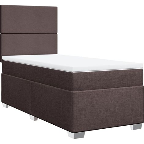 Maison Exclusive - Boxspringbett mit Matratze Dunkelbraun 100x200 (1/5)