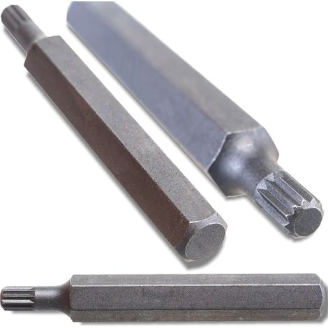 Broca ROCKFORCE 10 mm SPLINE M6x75 mm acero CR-V (1/5)