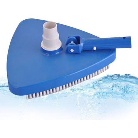 Brosse de nettoyage pour piscine avec large bande d'aspiration – Diamètre 27,5 cm – Adaptée au manche 32-38 mm – 762076 (1/5)