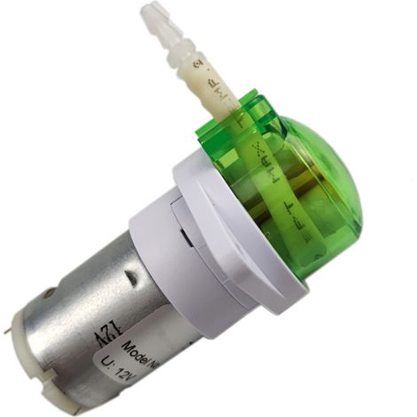 Mini pompe péristaltique 12V/24V CC, pompe doseuse, micro-pompe de circulation d'eau, auto-amorçante avec tube silicone/BPT pour aquarium, laboratoire et analyse chimique (1/4)