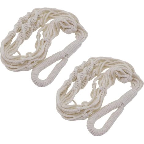 Suspension pour plantes en corde de coton, panier suspendu macramé tissé à la main (1/4)