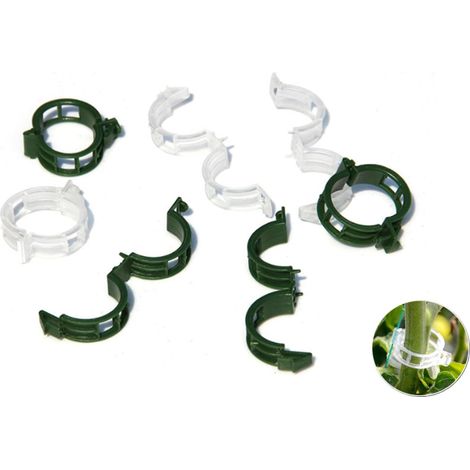 Plant Clip - PP Plastic Garden Support Clip for Tomatoes Peppers Vines - 70 x 30 x 9 mm - Green - 100 pcs (1/5)