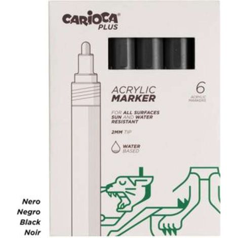 CARIOCA MARACATORE ACRILICO NERO 45218/01 x6