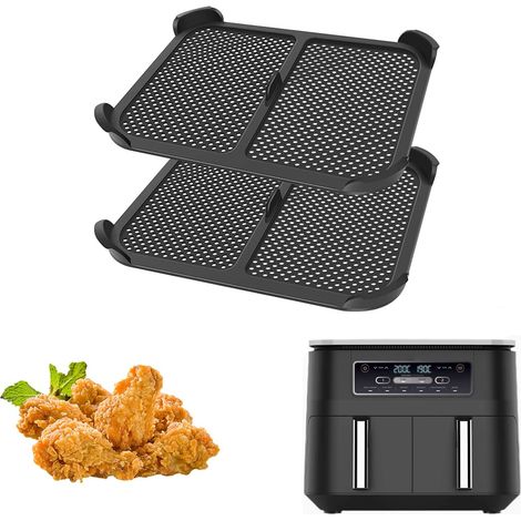 2 Protections Anti-éclaboussures, Acier Inoxydable, Silicone Alimentaire, Pour Friteuse À Air Ninja AF300EU