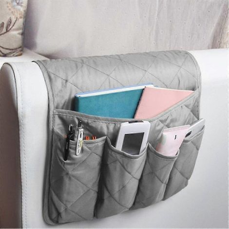 Sac de rangement suspendu pour accoudoir de canapé, organisateur de télécommande et de collations pour la maison (1/5)