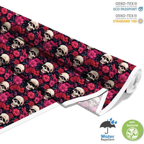 TESSUTI DECORATIVI PER ESTERNI OXFORD - Motivo Teschio I DX4556 (1/5)