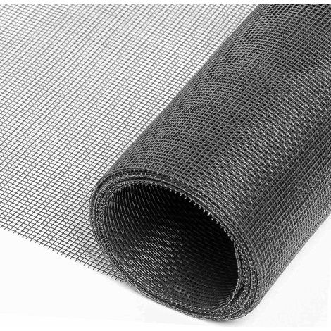 Moustiquaire Enroulable 200 x 150cm, Rouleau Moustiquaire, Noir (1/5)