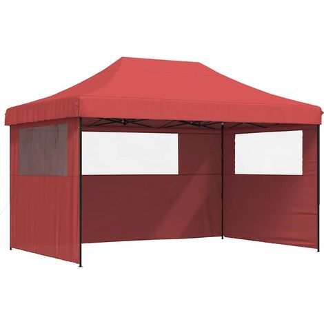 Tente de réception pliable escamotable avec 3 parois latérales (1/5)