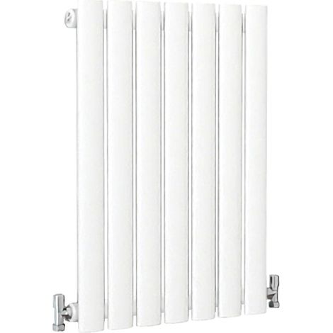 SKY Bathroom Oval Column Radiator Horizontal 600x413mm Single White