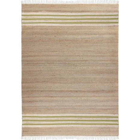 Teppich MIRZA Olivgrün 160 x 230 cm Jute