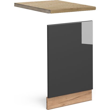 Pannello frontale Fame-Line, Antracite lucido, 45 cm , PL Rovere, Vicco