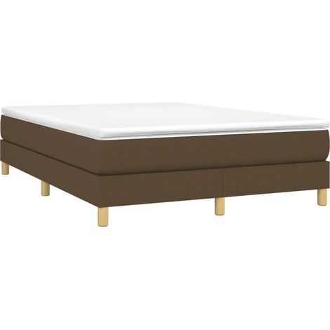 Boxspringbettgestell Dunkelbraun 140x190 cm Stoff vidaXL