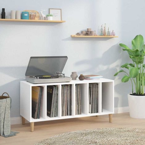 vidaXL Mobile Porta Dischi Bianco 100x38x48 cm in Legno (1/5)