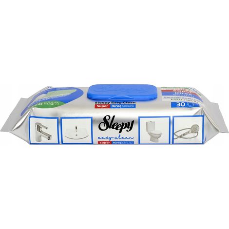Sleepy - Easy Clean Feuchtentkalkungstücher blau 30 Stück.