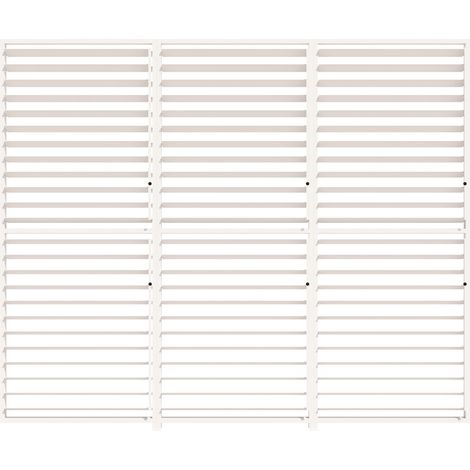 PRIMEYARD 3-teilige Lamellenwand aus Aluminium - verstellbares Paneel in Weiß für Pergola Deluxe