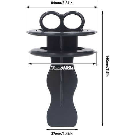 Ortviai Bouchon pour broyeur de déchets alimentaires en caoutchouc et ABS – double anneau, 140 mm (1/4)