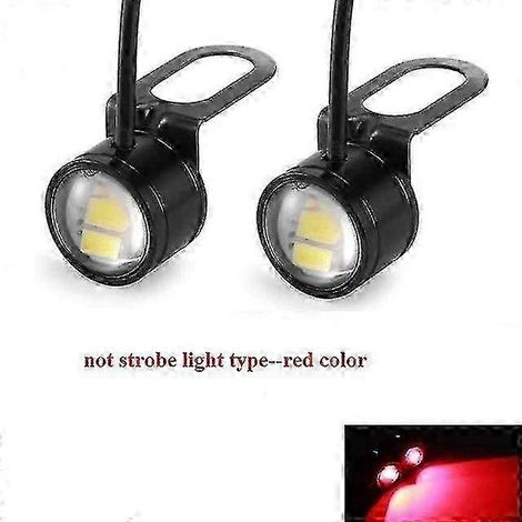 Lot de 2 phares antibrouillard pour moto, à LED « œil d'aigle », avec rayonnement visible et fonction feu de recul/de jour. (1/4)