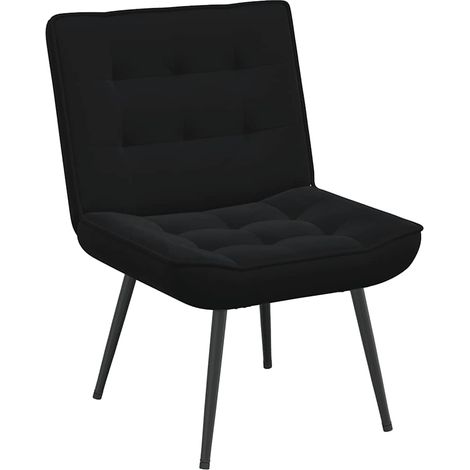 Maison Exclusive - Poltrona Relax 64x74x84 cm Nera in Velluto (1/5)