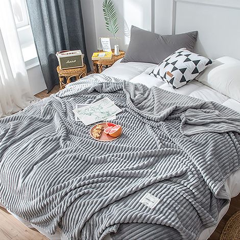 Superweiche Flanelldecke für Betten (178 x 200 cm), warme Kuscheldecke für Zuhause, Bett und Sofa (1/5)
