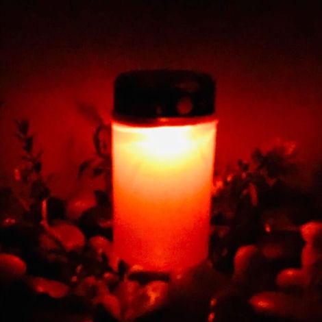 Bougie LED solaire d'extérieur étanche avec détection de lumière, lumière chaude, 30 x 10 cm, jardin (1/5)