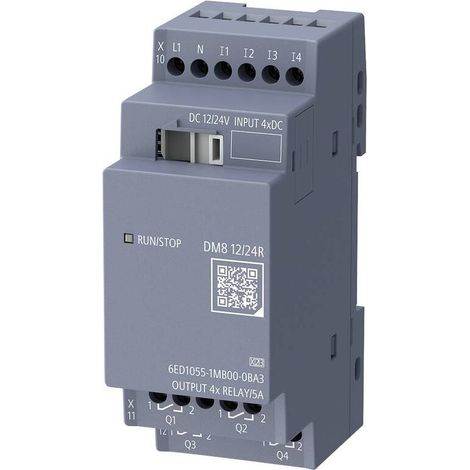 [NEUWERTIG] B-Ware Siemens LOGO DM8 6ED1055-1MB00-0BA3 12/24R LOGO 9 Erweiterungsmodule (1/2)