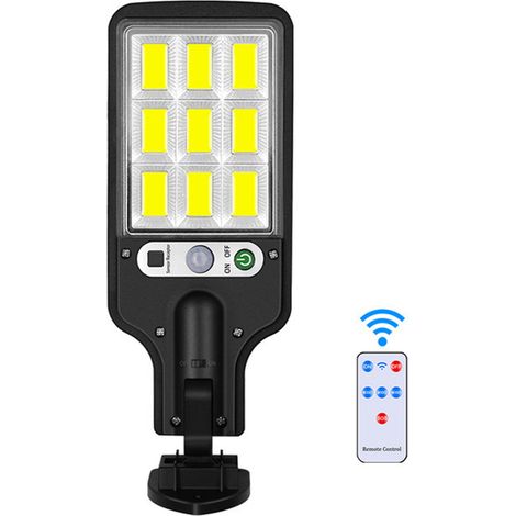 Farola solar transfronteriza para uso exterior, nueva luz de jardín con detección de presencia y control remoto, aplique LED impermeable (con control remoto), luz solar de jardín (1/5)