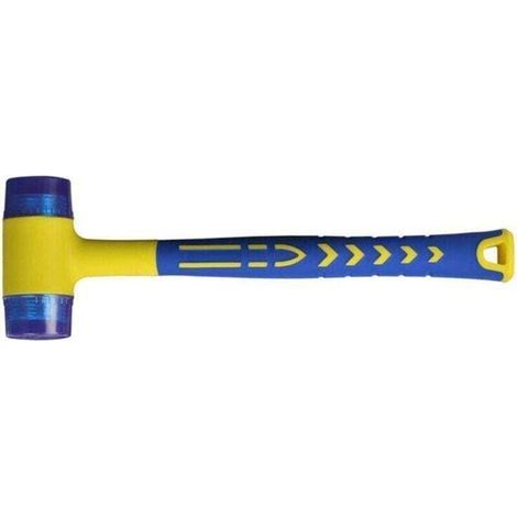 Tigrezy Maillet caoutchouc, Marteau caoutchouc avec Manche en fibre de verre antidérapant, avec double face souple (1/4)
