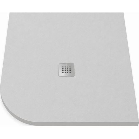 Piatto doccia semicircolare ROUND 80x80 cm Nuvola griglia in acciaio (1/5)