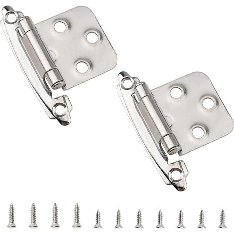 Charnière - Acier - 70 x 30 mm - Pour Porte D'armoire Et Placard - 1 Paire Avec Vis (1/5)