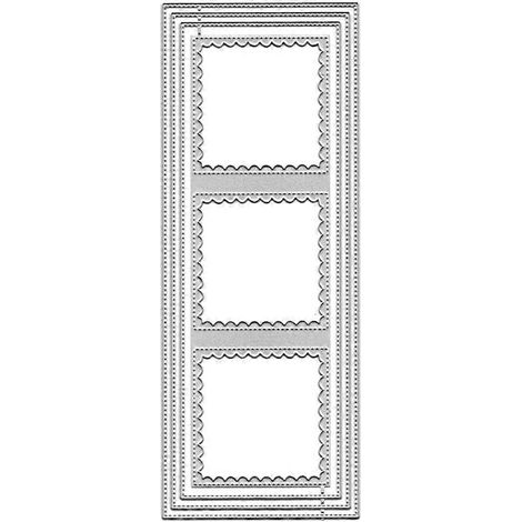 Metall-Stanzformen mit Rand, Hintergrund, Schablone, DIY-Scrapbooking-Album, Papierkarte