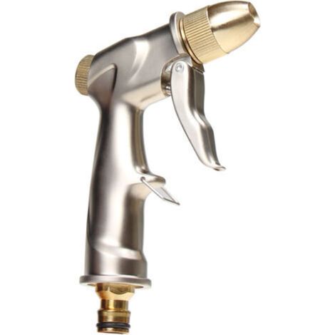 Gartenbrausekopf/Hochdruck-Gartenspritze/Gartenspritze – Ganzmetall – Einstellbarer Wasserdurchfluss – Robust und leistungsstark für Autowäsche und Gartenbewässerung