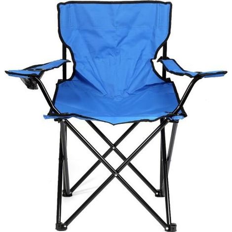 Chaise pliante - LAIZERE - Camping - Portable - 50x50x80cm - Bleu-Ywey (1/4)