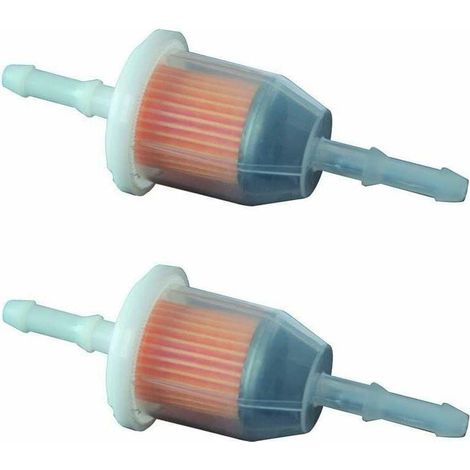 – Filtre à essence grand modèle pour tondeuse autoportée – Raccords 6mm et 8mm – Filtration 15 microns – Compatible avec KOHLER et TORO (1/2)