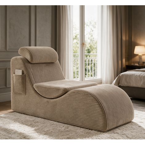 Fauteuil inclinable confortable dossier haut, repose-pieds intégré, mousse HR, coussin déhoussable, poche, 160x66x79cm, velours gris foncé (1/5)