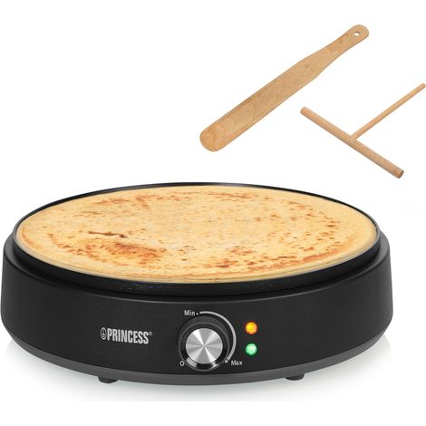 Princess Deluxe Crépes Maker Kontrollleuchte, Antihaftbeschichtung Schwarz (1/5)
