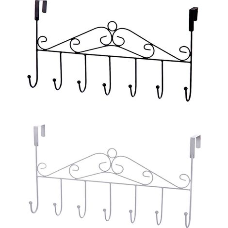 Crochet de porte à 7 crochets en métal (lot de 2) (1/5)