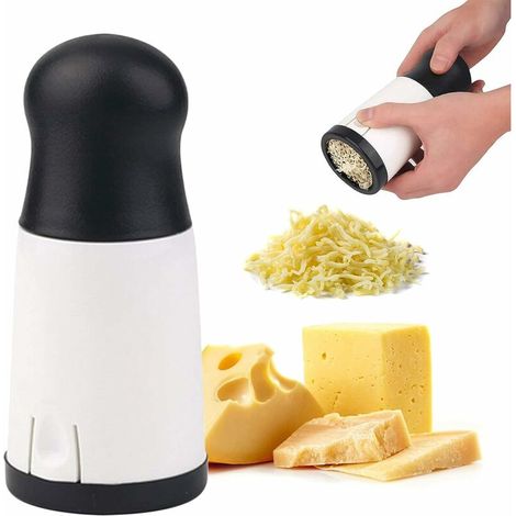 Käseschneider aus Edelstahl 304: Langlebig, praktisch und schnell zum Schneiden und Reiben von Käse auf Partys – Schwarz (1/5)
