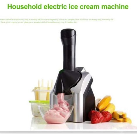 Machine À Crème Glacée Portable - Appareil Domestique Aux Fruits - 200W - Gris