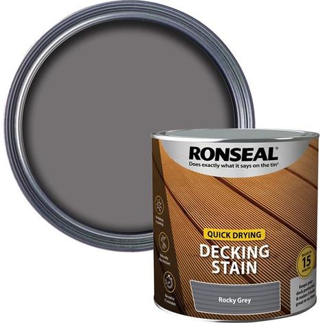 Ronseal Quick Drying Decking Stain Rocky Grey 2.5 litre
