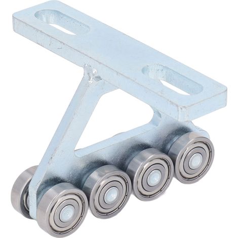 Ensemble de poulie en T argentée pour chariot à 8 roues, compatible avec les profilés de renfort plus hauts. (1/5)