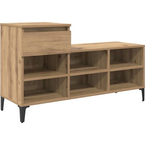 Armoire à chaussures - Meuble à chaussures chêne artisanal 102 x 36 x 60 cm fr7028 - Maison La Vie (1/5)