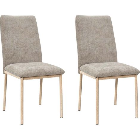 Lot de 2 Chaises de Table "Emilia" 91cm Taupe