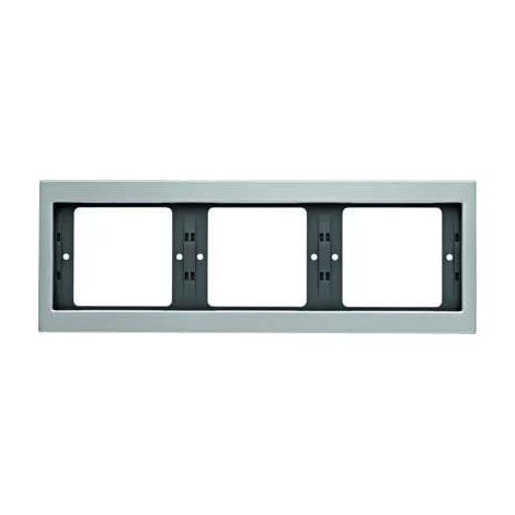 Berker K.5 Cornice orizzontale 3 posti in alluminio