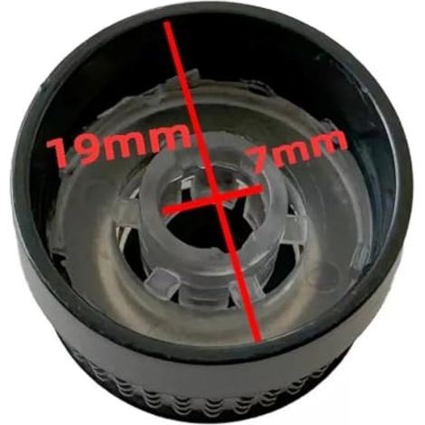 Bouton rotatif noir pour autoradio Golf 6 et Skoda (1 pièce droite, compatible 6C0919603, 1 voie, montage traversant, manuel) (1/3)