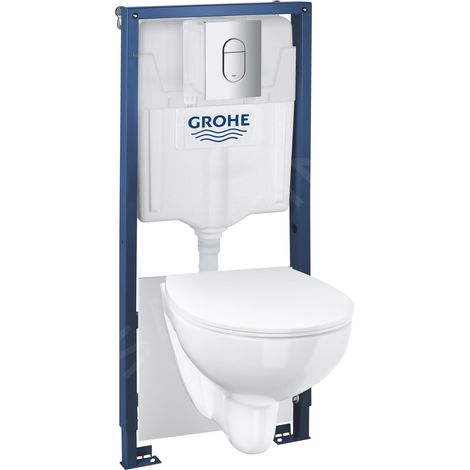 Grohe Solido - Set de bâti-support, cuvette Euro Ceramic et abattant softclose, plaque de déclenchement Arena Cosmopolitan, (1/5)