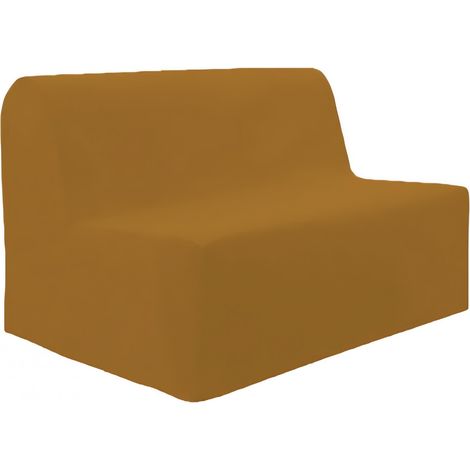 Soleil D Ocre – Housse de canapé BZ 120-200 x 140 cm en coton – Uni jaune – Housse classique pour intérieur – Protection et style
